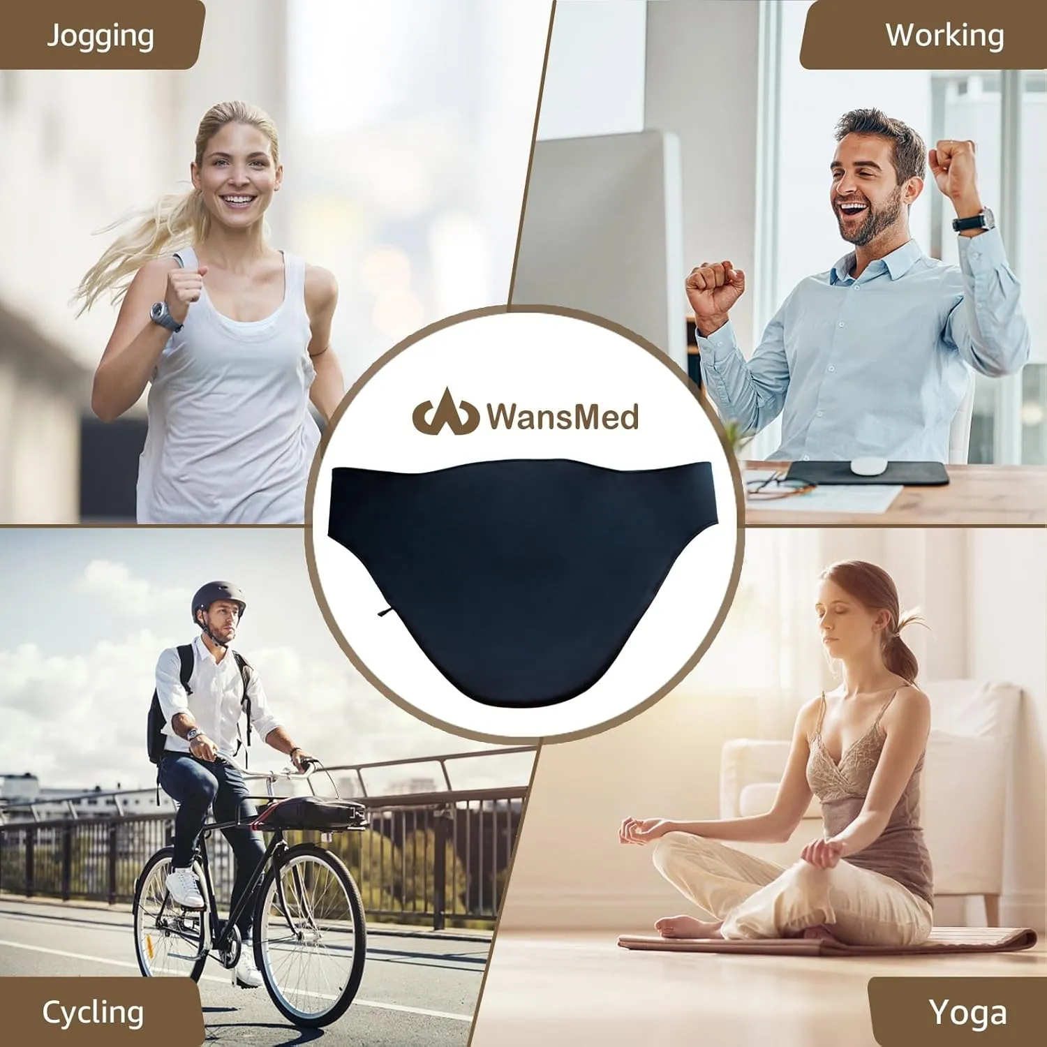Ostomy Bag Covers for Men and Women, Ostomy Belt for Sports and Daily Life, Colostomy Supplies, Black (M)