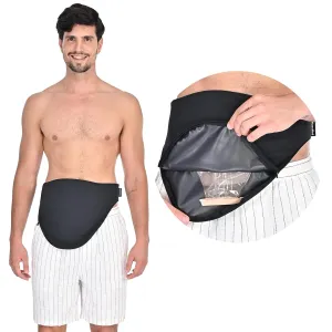 Ostomy Bag Covers for Men and Women, Ostomy Belt for Sports and Daily Life, Colostomy Supplies, Black (XXL)