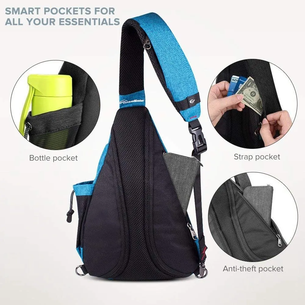 OutdoorMaster Sling Bag, Hiking Daypack, Crossbody Shoulder Chest Urban Outdoor Travel Backpack for Women & Men