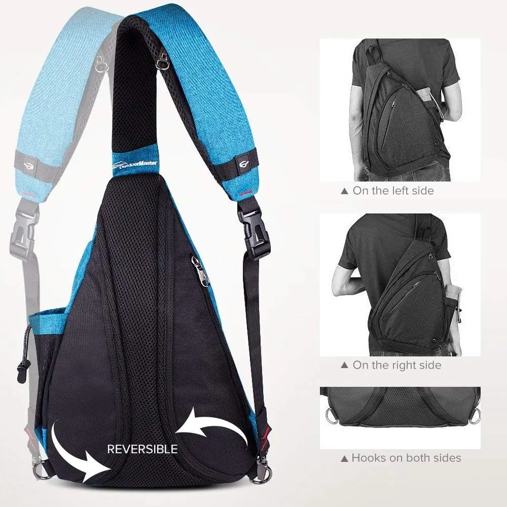 OutdoorMaster Sling Bag, Hiking Daypack, Crossbody Shoulder Chest Urban Outdoor Travel Backpack for Women & Men