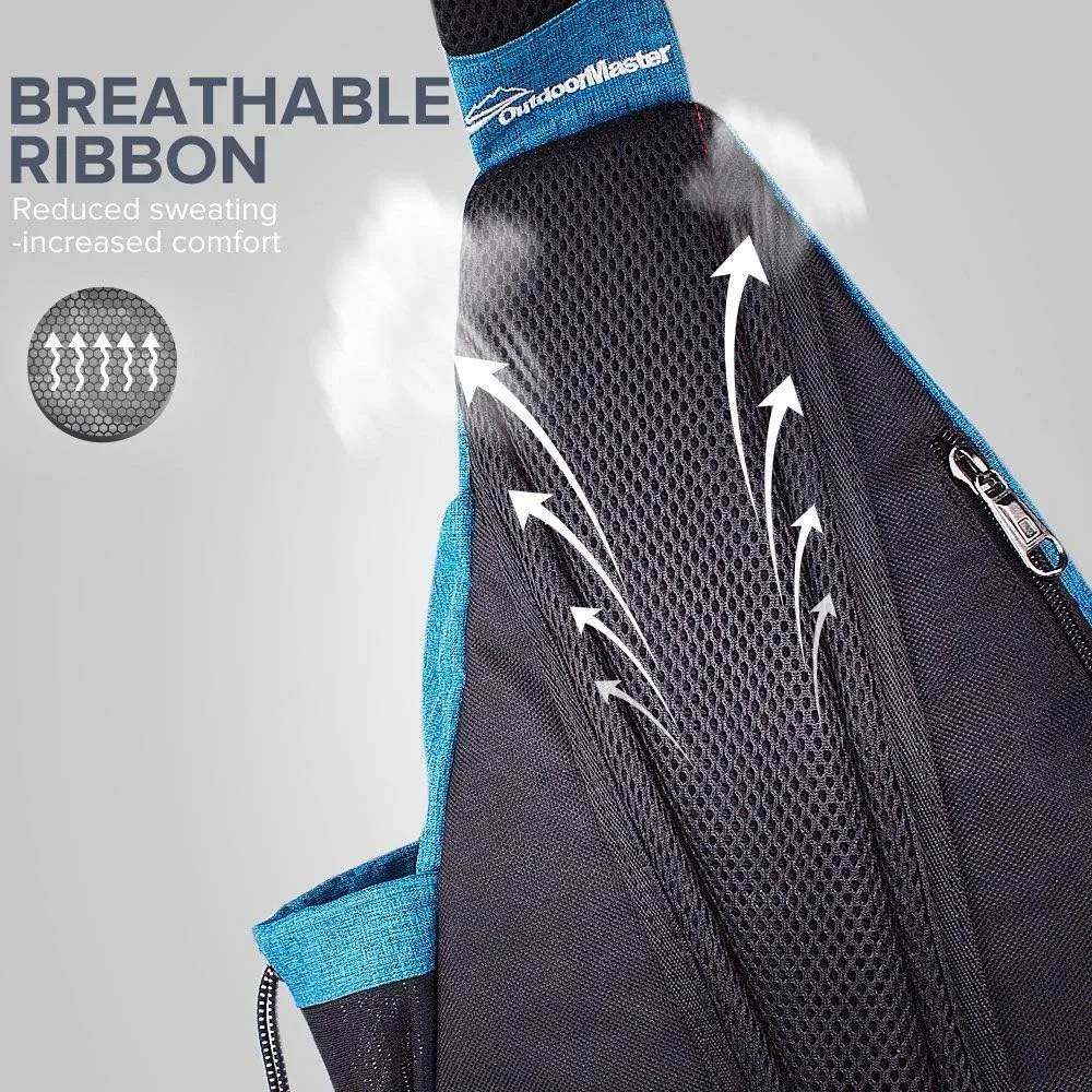 OutdoorMaster Sling Bag, Hiking Daypack, Crossbody Shoulder Chest Urban Outdoor Travel Backpack for Women & Men