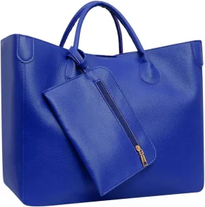 Oversize Vegan Leather Tote Bags for Women Soft Purse Weekender Bag Shopper Handbag Travel Working Satchels 2pcs