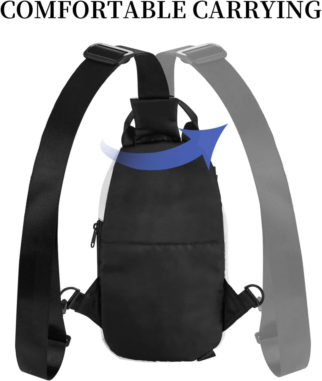 Owl Tree Branches Print Crossbody Backpack Casual Adjustable Bag Multifunctional Sling Backpack