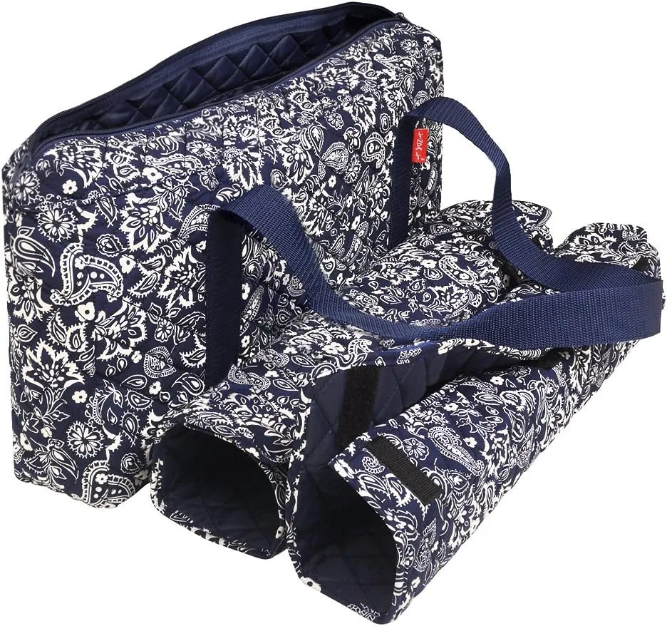 Paisley Blue Soft Mahjong Bag - Empty