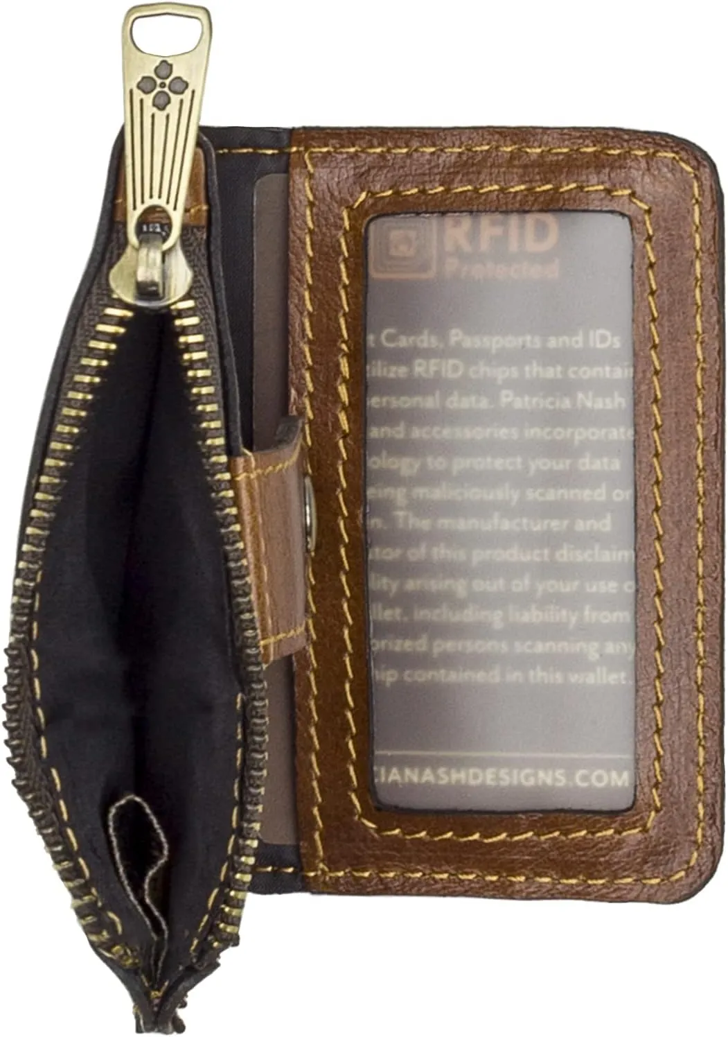 Patricia Nash | Cassis ID Wallet | Credit Card Holder for Women | RFID Wallet Women | Leather Wallets for Women, European Map