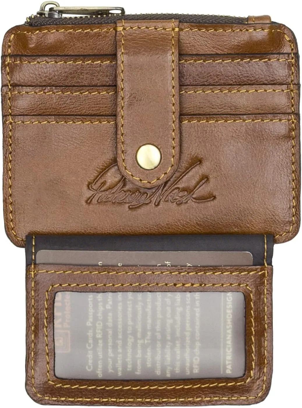 Patricia Nash | Cassis ID Wallet | Credit Card Holder for Women | RFID Wallet Women | Leather Wallets for Women, European Map