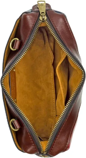 Patricia Nash Joliet Leather Pouch, Zipper Closure, Detachable/Adjustable Crossbody Strap, 8" L x 3" W x 4" H