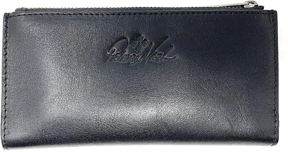Patricia Nash Nazari Leather Slim Wallet Clutch Black RFID Protection