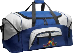 Peace Frog Suitcase Duffel Bag Large Peace Frogs Duffle USEFUL Gift Idea!