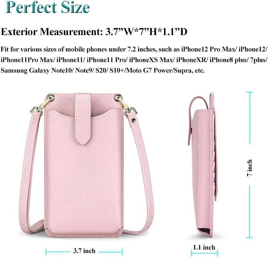 Peacocktion Small Crossbody Cell Phone Purse for Women, Lightweight Mini Small Crossbody Bags for Women with Card Slots