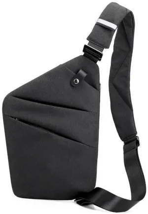 Personal Flex Bag Chest Sling Bag, Right Handed Crossbody Bags, Small Shoulder Bag, for Men Women, for Outdoor (Black, Right)