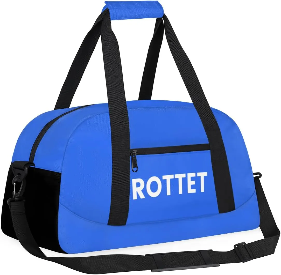 Personalize-Kids-Duffel-Bags With Custom Name Text Carry-On Overnight Travel Gym Lightweight Dance Sports Bags For Girls Boys Kids,Blue 4