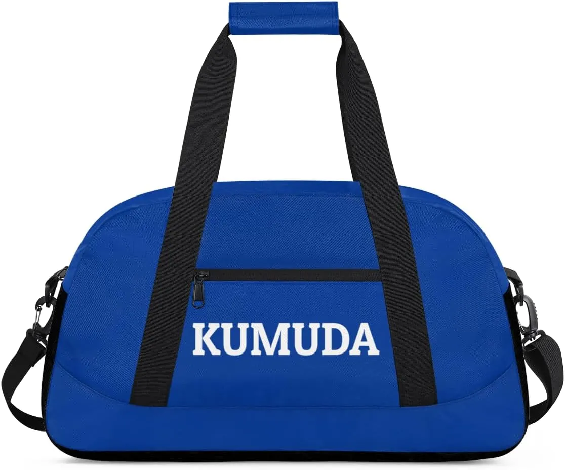 Personalize-Kids-Duffel-Bags With Custom Name Text Carry-On Overnight Travel Gym Lightweight Dance Sports Bags For Girls Boys Kids,Blue