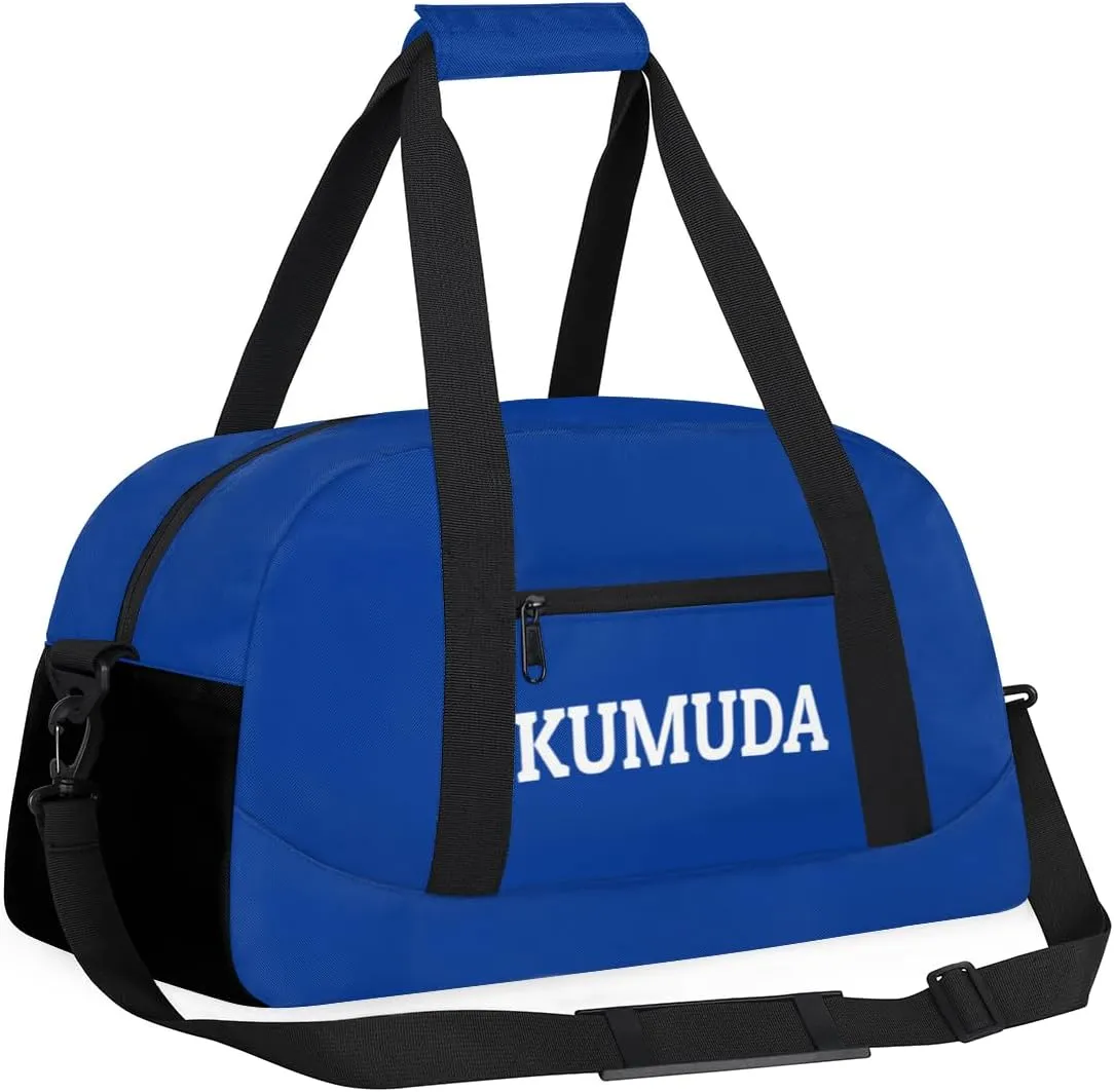 Personalize-Kids-Duffel-Bags With Custom Name Text Carry-On Overnight Travel Gym Lightweight Dance Sports Bags For Girls Boys Kids,Blue