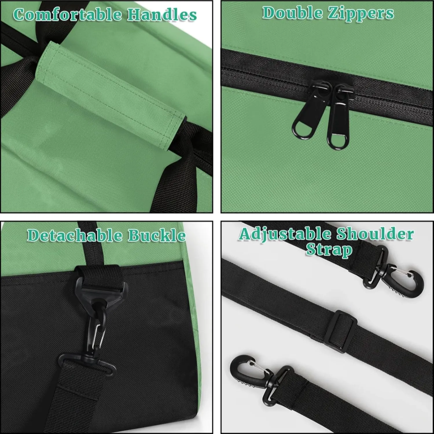 Personalize-Kids-Green-Duffel-Bags With Custom Initial Name Dance-Sports-Bags Lightweight Carry-On Overnight Travel Gym for Girls Boys
