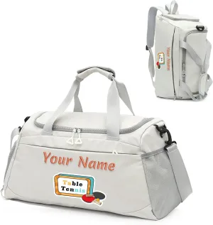 Personalized Dance Yoga Bag for Women Girls, Custom Travel Duffle Bag with Name, Cheerleaders Bag - with Shoes Compartment and Wet Dry Pocket - Adjustable Strap - Tote Bag/Backpack Dual-purpose