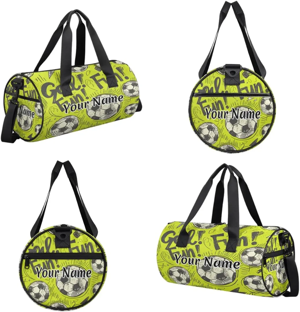 Personalized Duffel Bag for Women, Custom Soccer Ball Gym Bag for Sports, Waterproof Dance Bag with Name, Lightweight Carryon Gym Bag, Sports