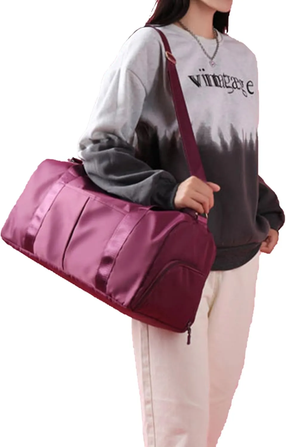 Personalized Duffel Travel Bag Name Custom Sports Gym Bags Customized Dance Bag with Wet Dry Pockets & Shoe Weekender Overnight Bridesmaid Gift