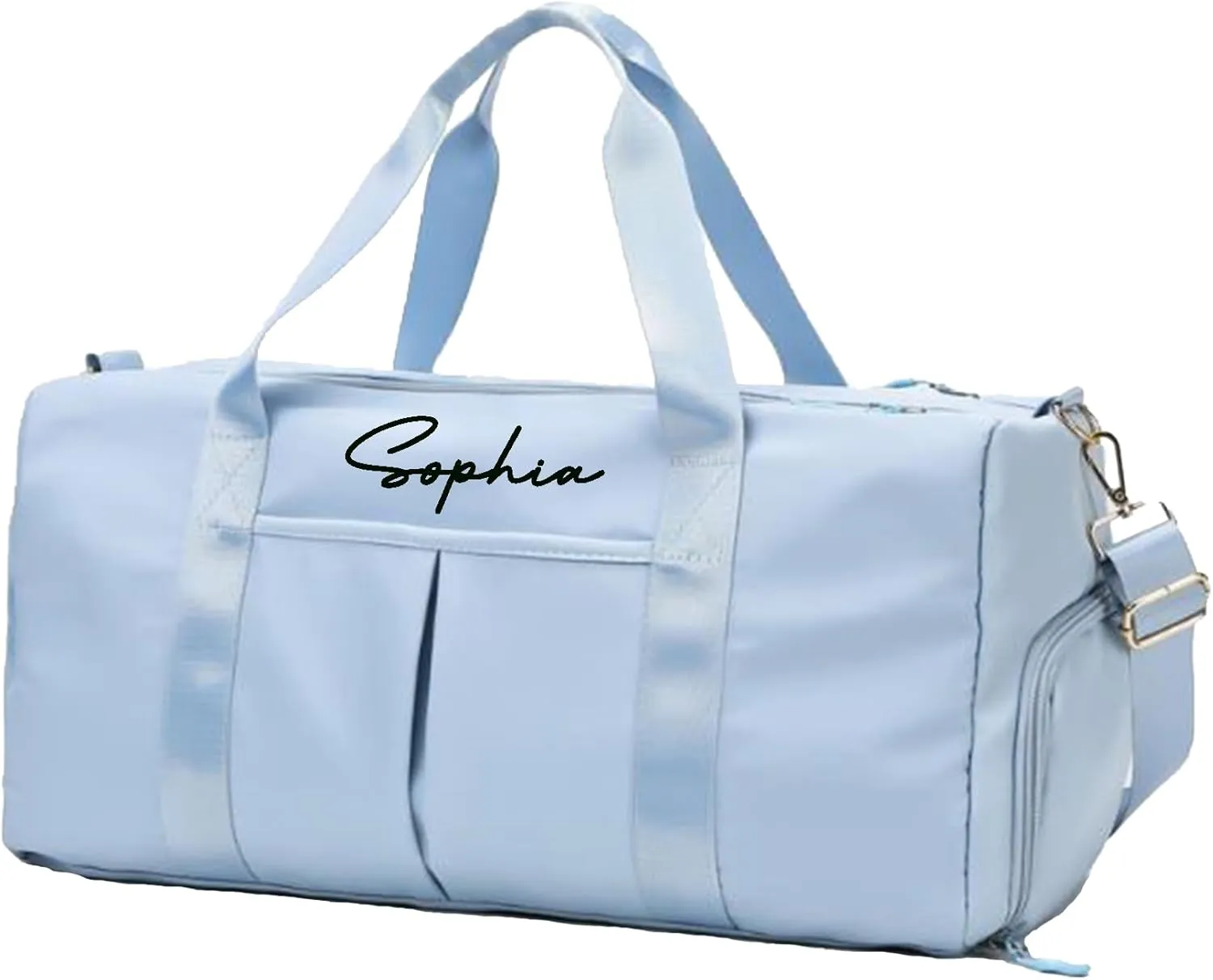 Personalized Duffel Travel Bag Name Custom Sports Gym Bags Customized Dance Bag with Wet Dry Pockets & Shoe Weekender Overnight Bridesmaid Gift