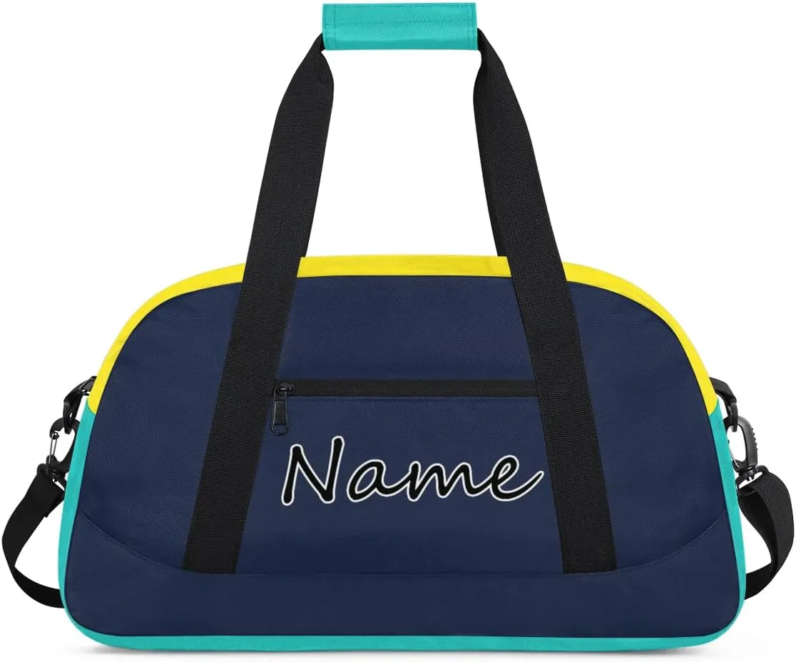 Personalized Gym Bag Cute Gymnastics Ballet Dance Bag Custom Name Travel Duffle Bag Weekender Carry on Overnight Bags