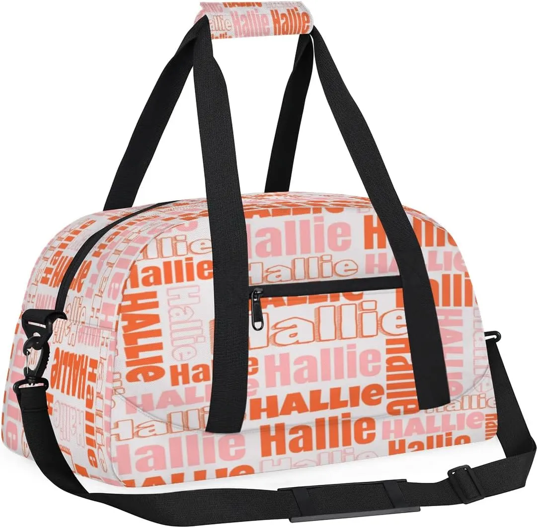 Personalized Gym Bag Duffel Bag for Girls Boys, Custom Cheerleader Bag Overnight Bags for Gymnastics Travel Sport Dance Monogrammed Name