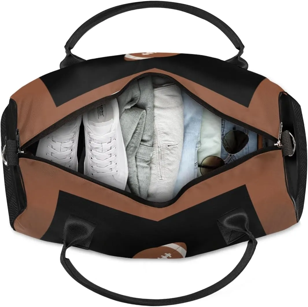 Personalized Gym Bag for Men & Women Football American Ball Duffel Bag with Custom Text, Duffle Bag for Travel, Fitness & Workout, Sports Gifts for Men