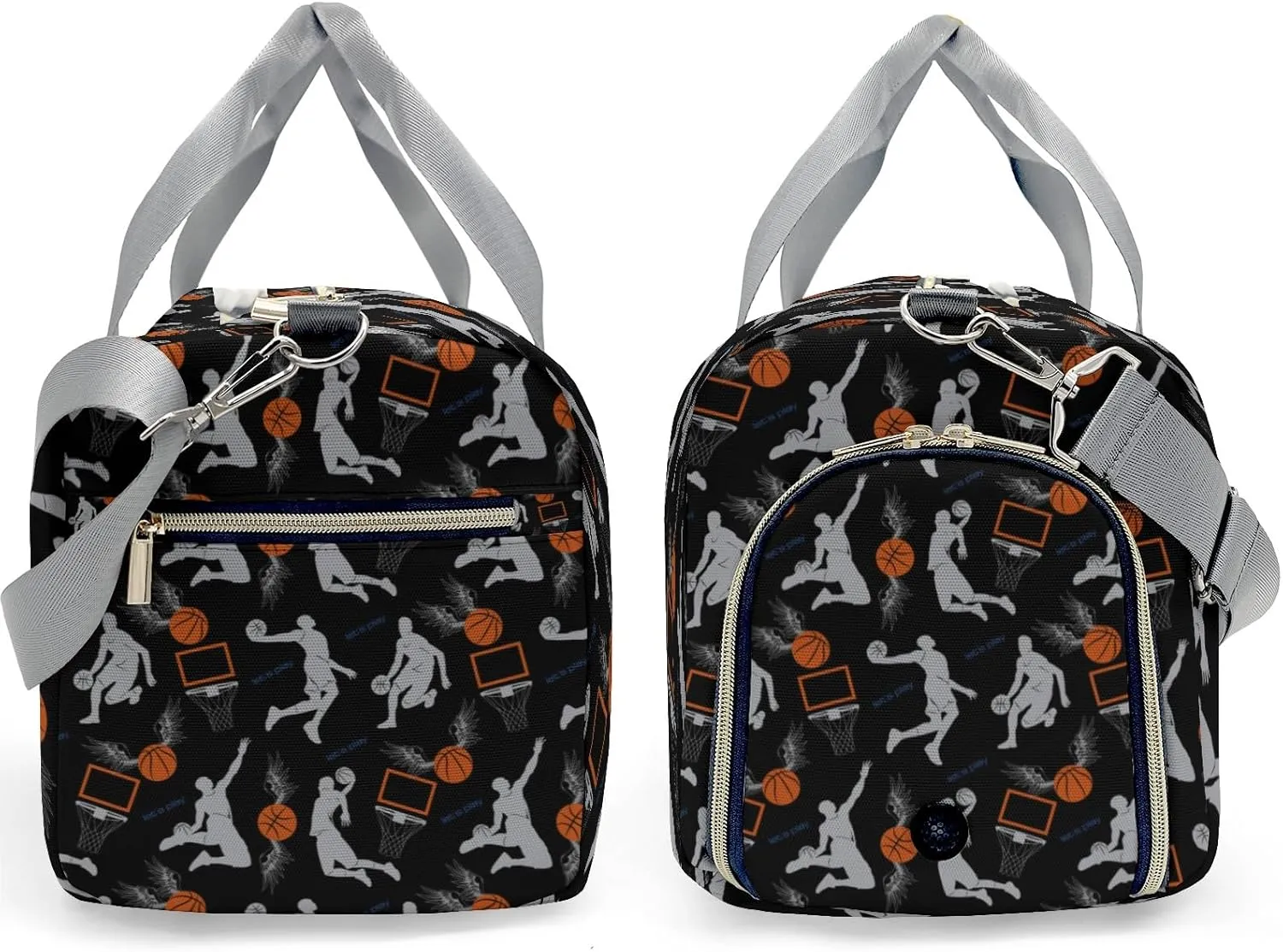 Personalized Gym Bag,Custom Name Basketball Sport Player Sport Duffel Bag Weekender Carry On Travel Duffel Bag