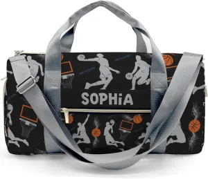 Personalized Gym Bag,Custom Name Basketball Sport Player Sport Duffel Bag Weekender Carry On Travel Duffel Bag