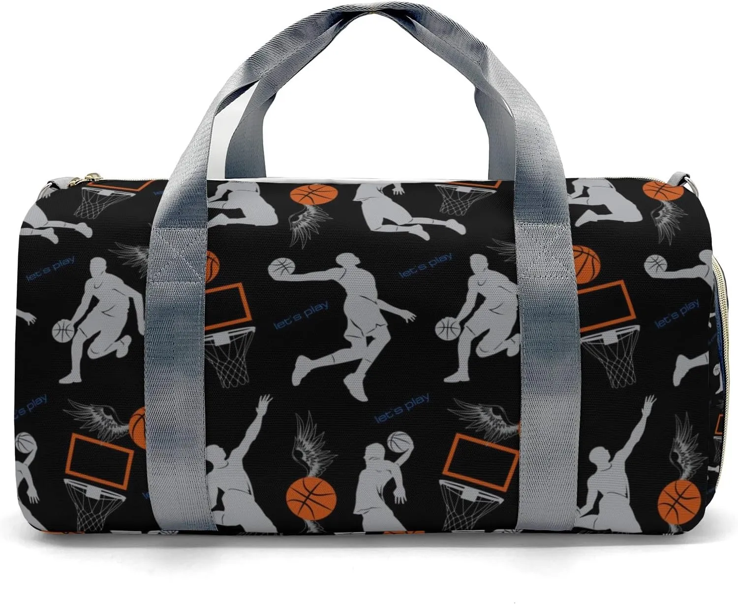 Personalized Gym Bag,Custom Name Basketball Sport Player Sport Duffel Bag Weekender Carry On Travel Duffel Bag