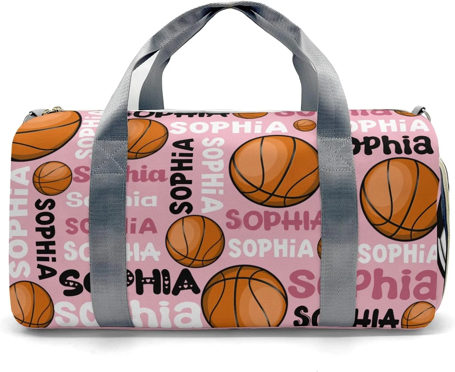 Personalized Gym Bag,Custom Name Soccer Text Sport Duffel Bag Weekender Carry On Travel Duffel Bag