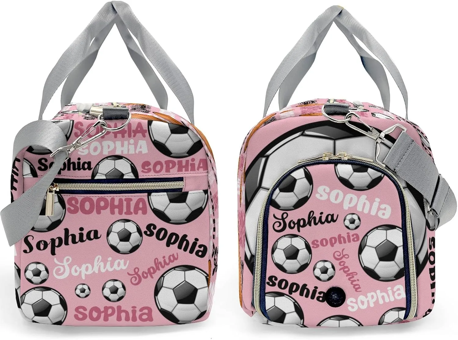 Personalized Gym Bag,Custom Name Soccer Text Sport Duffel Bag Weekender Carry On Travel Duffel Bag