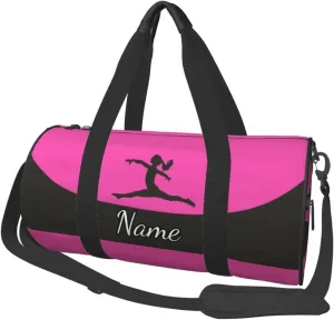 Personalized Gym Duffle Bag for Men,Custom Sports Tote Bag with Name for Women Weekender Carry On Personal Item,17in Ballerina Girl Duffel Bag for Travel Overnight Fitness Dance