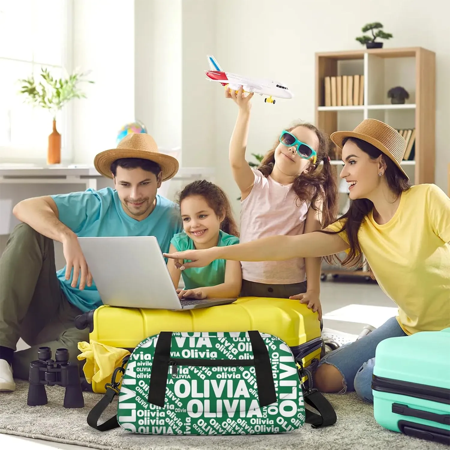 Personalized Gym Sport Duffel Bag with Name Custom Travel Overnight Bag Waterproof Customized Dance Bag Carry-On Tote 18.5in, Dark Green