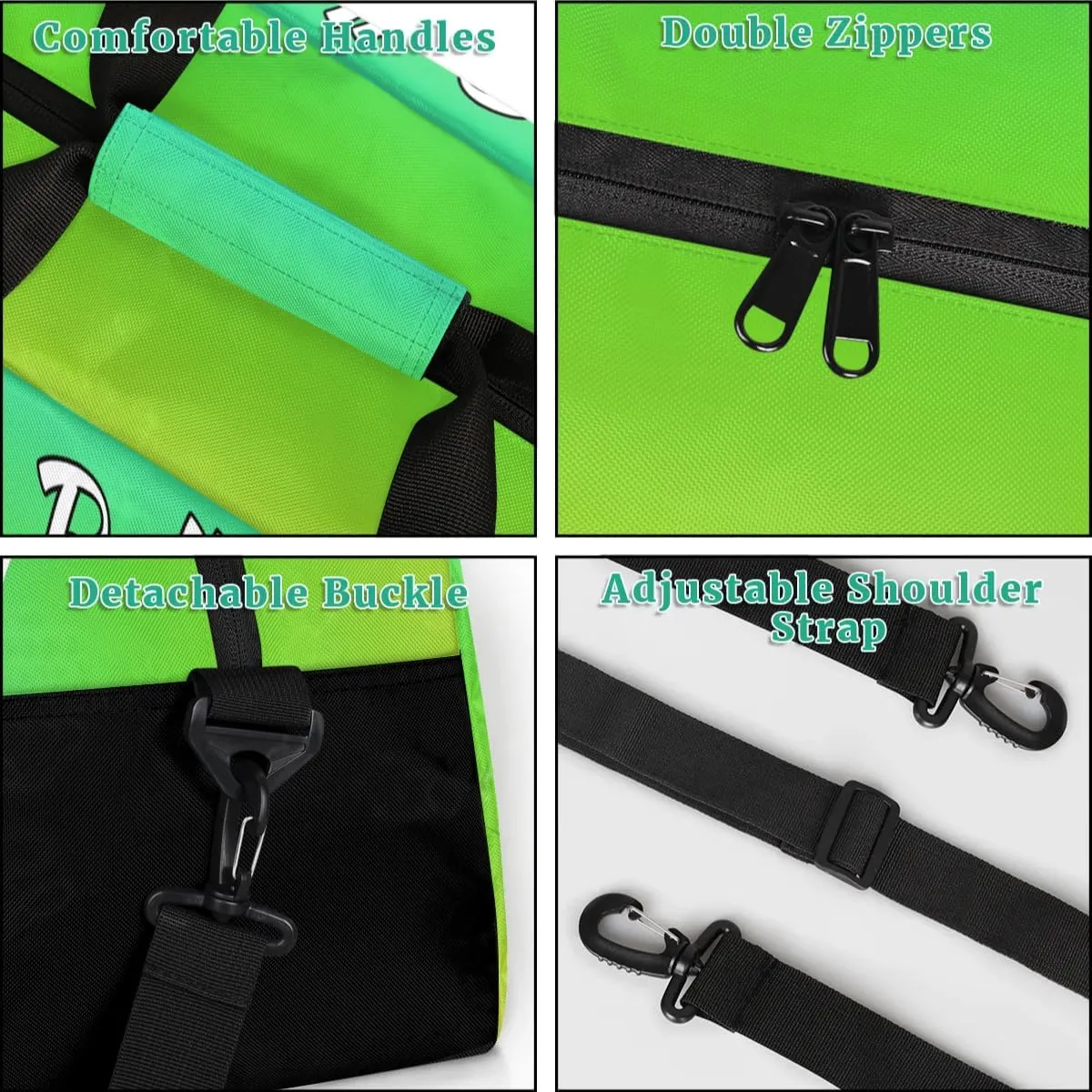 Personalized Initial Gym Duffel Bag, Monogrammed Gifts Sports Duffel Bag Weekender Overnight Bag for Women Men, Gradient Green