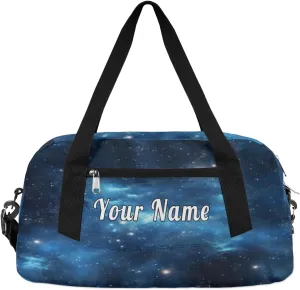 Personalized Kids Duffel Bag Universe,Custom Sport Gym Bag for Boys Girls,WWeekender Overnight Bags Travel Duffel Bag,Customized Kids Gift