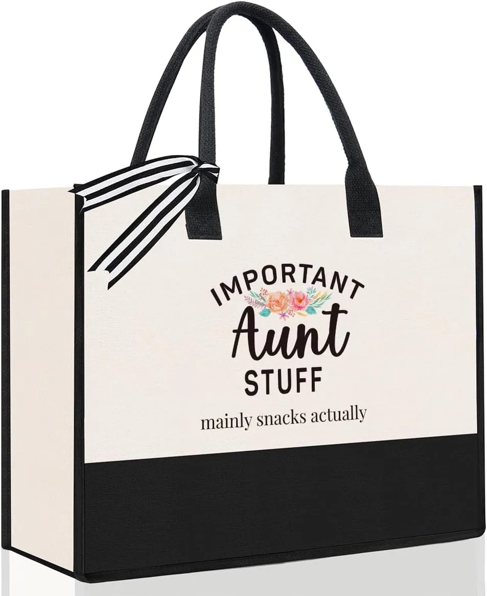 Personalized Mother's Day Xmas Gifts for Mimi Grandma Nana GiGi Granny Mom Memaw Aunt Bride Nurse Important Stuff Tote Bag