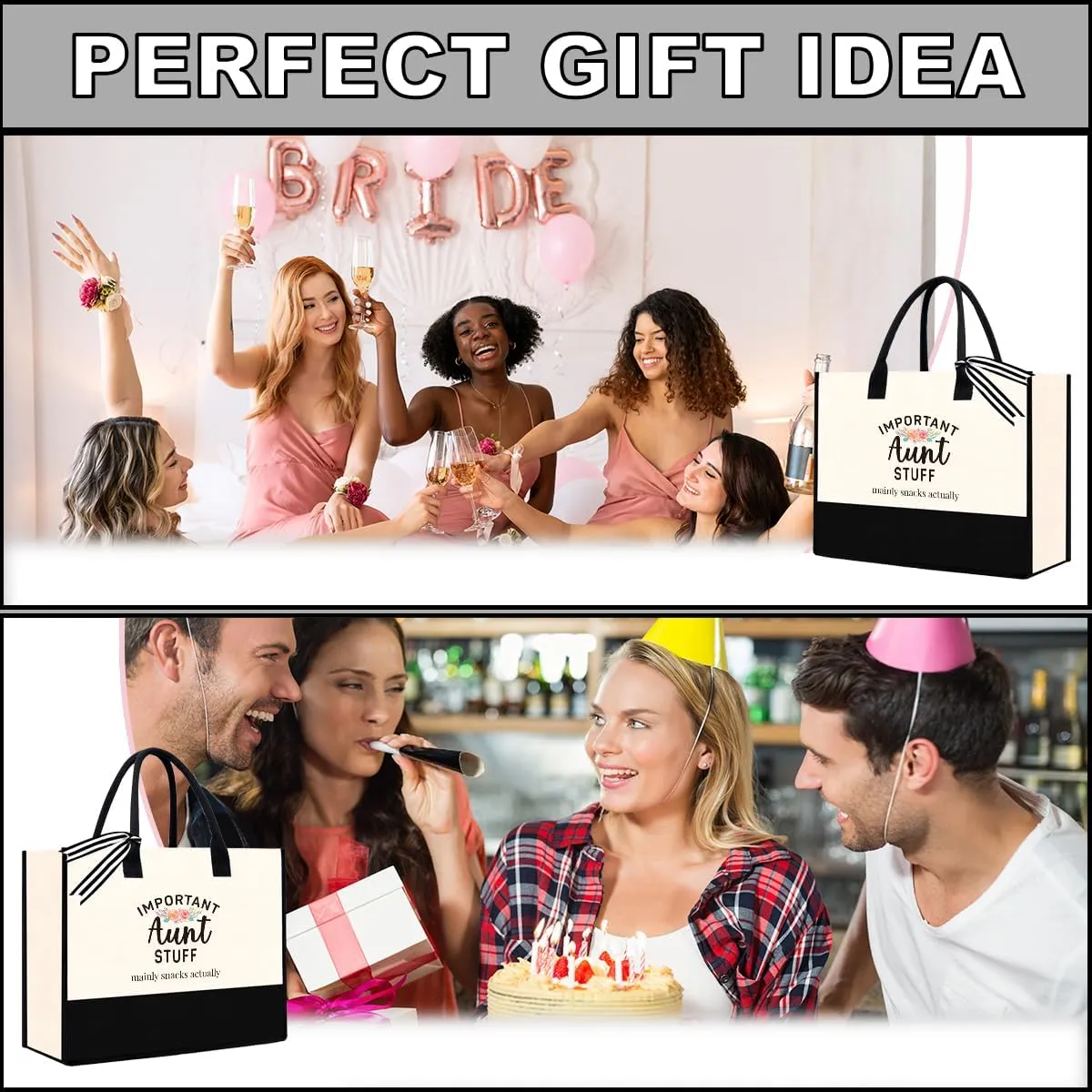 Personalized Mother's Day Xmas Gifts for Mimi Grandma Nana GiGi Granny Mom Memaw Aunt Bride Nurse Important Stuff Tote Bag