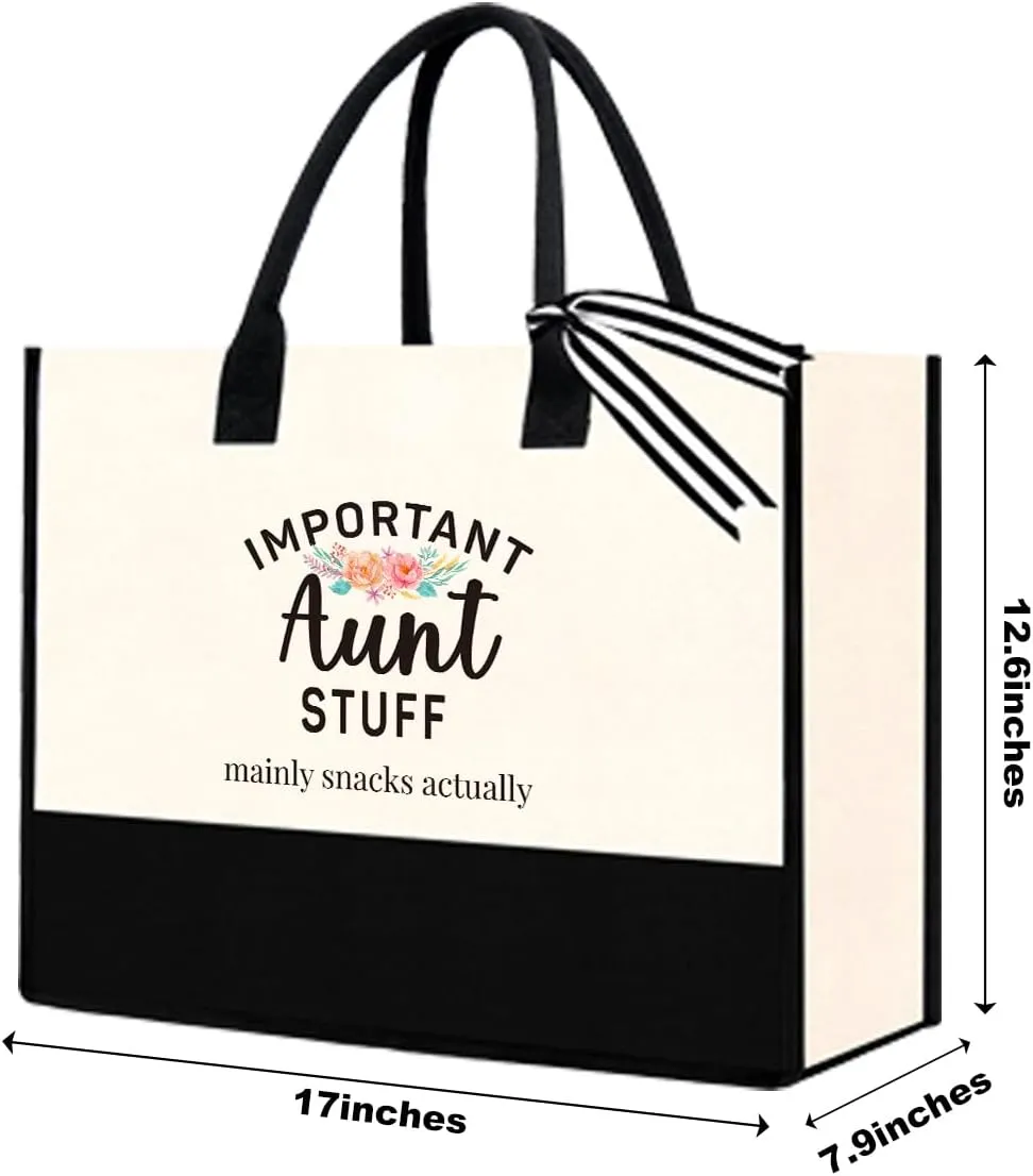 Personalized Mother's Day Xmas Gifts for Mimi Grandma Nana GiGi Granny Mom Memaw Aunt Bride Nurse Important Stuff Tote Bag