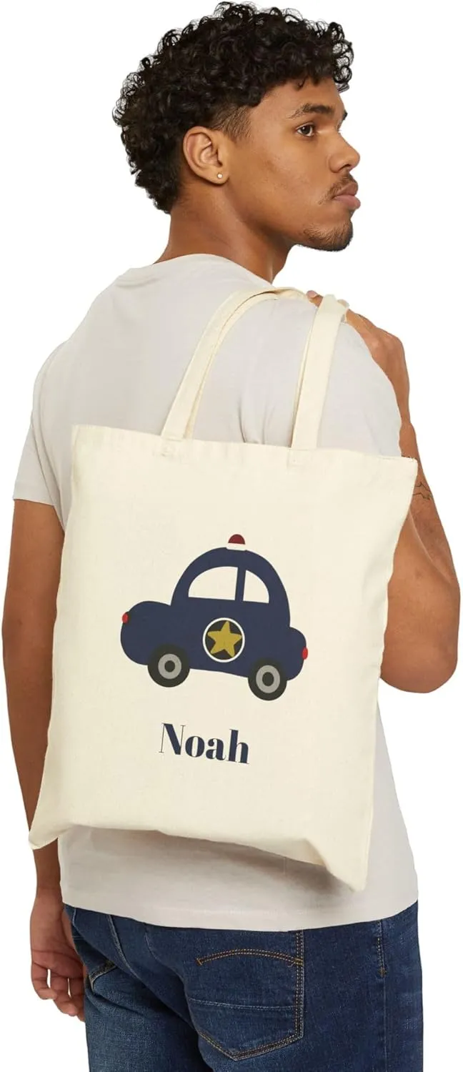 Personalized Rescue Water Helicopter Tote Bag for Kids, Custom Toddler Boys Tote, Gift for Little Rescue Hero, Cotton Canvas