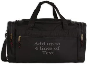 Personalized Sport Deluxe Duffel Bag With Custom Name & Text - Text Only