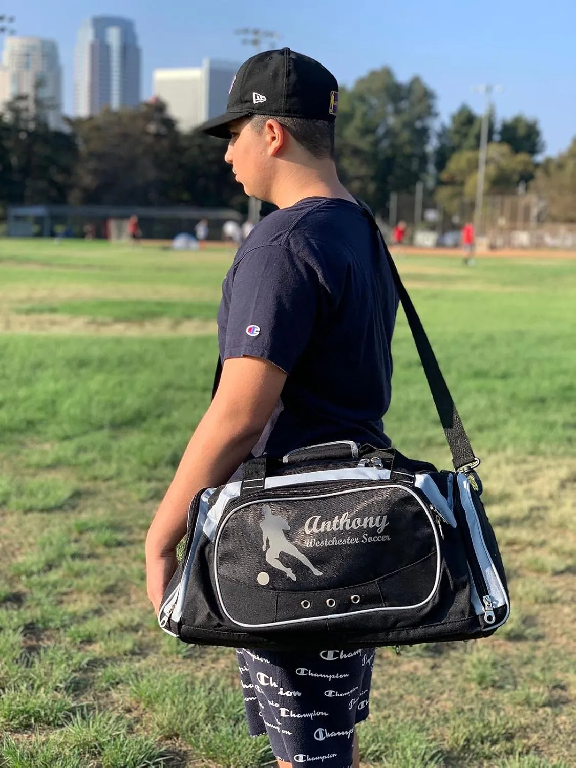 Personalized SportS Duffel Bag With Custom Name & Text - Track