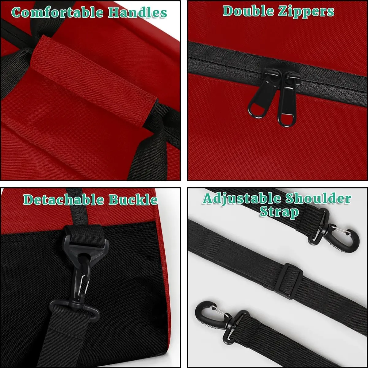 Personalized Travel Duffel Bag with Name, Custom Initial Gym Bag for Women Men, Monogram Sport Dance Ballet Bag Weekender Overnight Bag, Dark Red