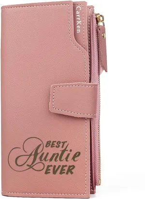 Personalized Wallets for women Engraved Leather Wallet Credit Card Clutch Long Wallet for Mom, Wife, Friends, Sister, Daughter at Birthday, Anniversary, Mother's Day, Thanksgiving, Christmas