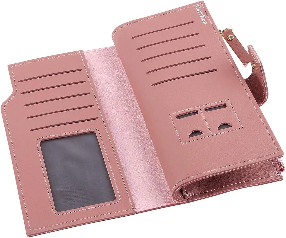 Personalized Wallets for women Engraved Leather Wallet Credit Card Clutch Long Wallet for Mom, Wife, Friends, Sister, Daughter at Birthday, Anniversary, Mother's Day, Thanksgiving, Christmas