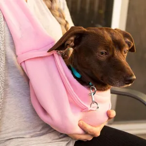 Pet Dog Sling Carrier Reversible Adjustable Openning Travel Bag Small Puppy Backpack Dog Sling Carrier Breathable Sling Bag Carrier Shoulder Backpack Pet Carrier Portable　Pink　45 * 23 * 20cm