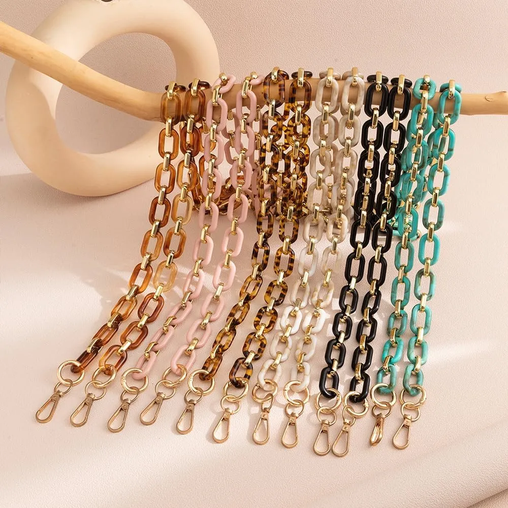 Phone Crossbody Chain Cell Phone Lanyard,Acrylic Shouder Strap Universal Cellphone Chain Strap with Tether Patches Compatible with Most Phones Bag Purse (S)