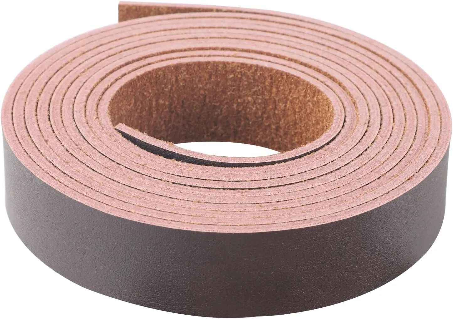 Picheng Leather Strap 1 Inch Wide 100 Inches Long Leather Strip,2.6mm Thick Soft Leather Straps for Crafts,Leather Belt Strips,Hobby Workshop (Dark Brown A)