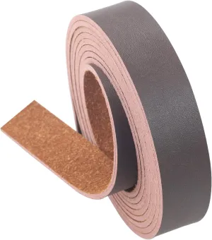 Picheng Leather Strap 1 Inch Wide 100 Inches Long Leather Strip,2.6mm Thick Soft Leather Straps for Crafts,Leather Belt Strips,Hobby Workshop (Dark Brown A)