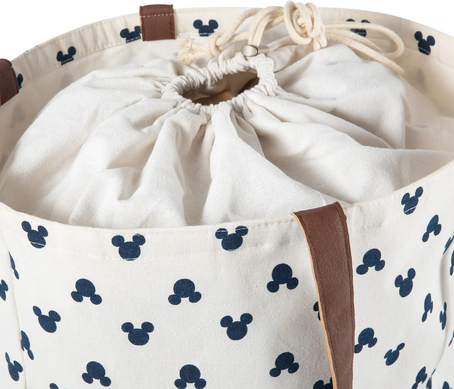 PICNIC TIME Coronado Canvas and Willow Basket Tote, Picnic Tote Bag, Beach Tote