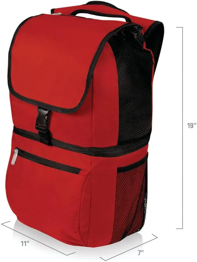 PICNIC TIME NCAA Ohio State Buckeyes Zuma Backpack Cooler - Soft Cooler Backpack - Lunch Cooler, (Red)